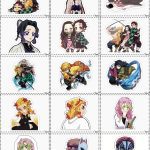 Sticker Calcomanias Kimetsu Zombies Estampas Decorativas Tamaño Carta