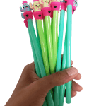 SET 12 PLUMAS CACTUS BABY PUNTO FINO GEL