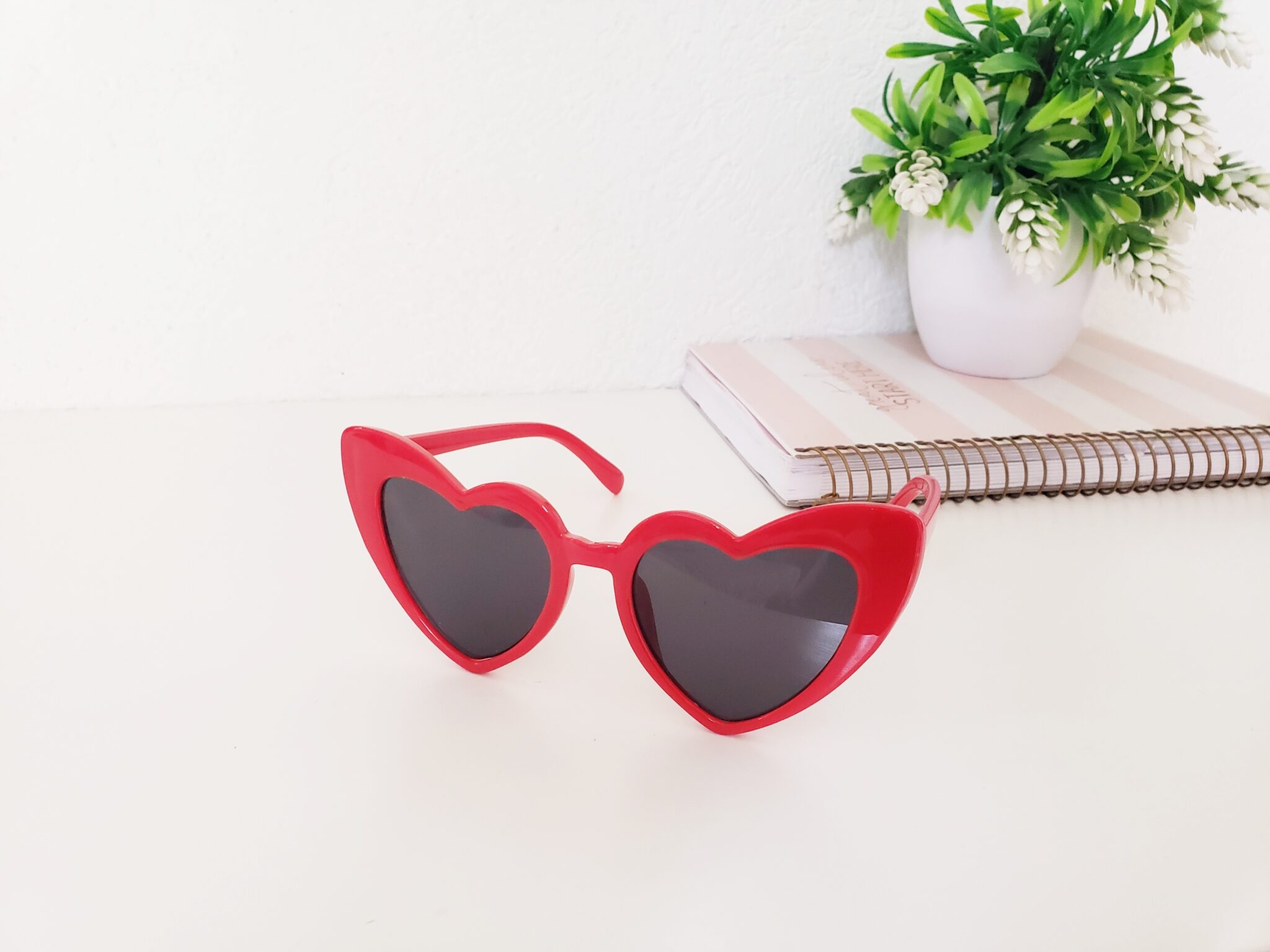 Lentes sales corazon rojo