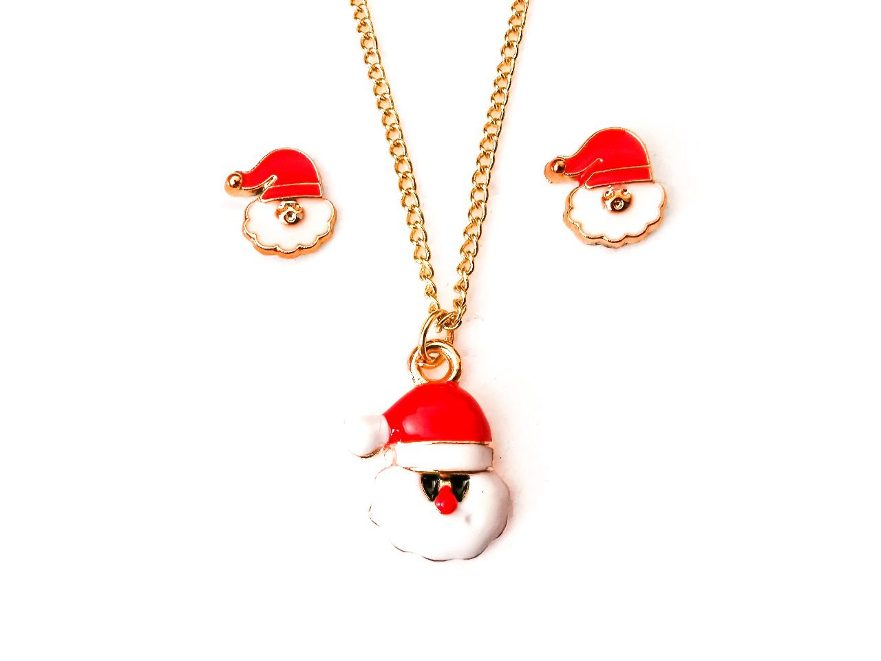 Persona enferma Cantidad de dinero cantante Set de Joyería Collar + Aretes Navideños Moda Mujer Chapa de Oro Invierno Santa Claus - Cute Shop Persona enferma Cantidad de dinero cantante Set de Joyería Collar + Aretes Navideños Moda Mujer Chapa de Oro Invierno Santa Claus - Cute Shop