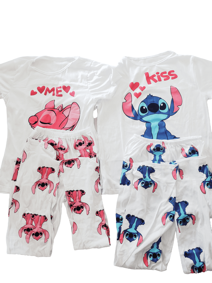 despensa pronto Superposición Duo de Pijamas para Parejas de Stitch y Angel Unitalla - Cute Shop