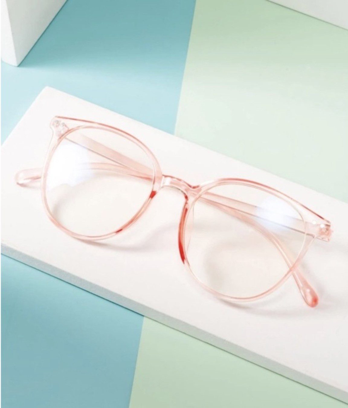 jefe Ridículo Hecho para recordar Lentes Gafas Colores Unisex Armazon de Moda Modelo Transparentes Color Rosa  - Cute Shop