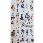 Planilla de Sticker Pegatinas Estampas Sailor Moon de 22 x 10cm