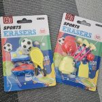 Blister con 5 Gomas Borradores Sports