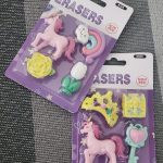 Blister con 4 Gomas Borradores Unicornio