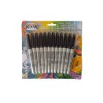 Blister con 12 Marcadores Negros Permanentes Punta Gruesa Xavi