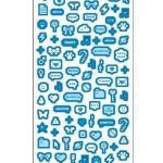 Planilla de Stickers de Emoticones cortadas con Laser