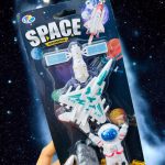 Blister con 4 juguetes espaciales Astronauta