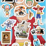 Planilla con 17 Stickers Cortados con Laser One Piece 2.0