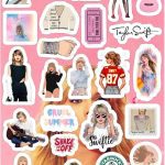 Planilla con 26 Stickers Cortados con Laser Taylor