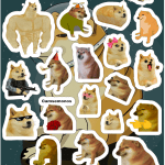 Planilla con 24 Stickers Cortados con Laser Chems