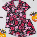 Conjunto de Pijama Estampado de Calaveras