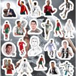 Planilla con 31 Stickers Cortados con Laser Cristiano
