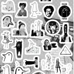 Planilla con 32 Stickers Cortados con Laser Oyasumi PunPun