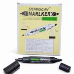 Pack con 12 Plumones Permanente doble Punta Dongcai Color Negro EK-36T