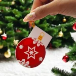 Tarjeta para Regalo Navideñas con Listón Colgante