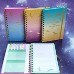 Libreta Tamaño Frances con 60 Hojas de Raya y 9 Blocs de Notas Adhesivas Diseños Astrología Bicolor Cute