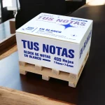 Mini Tarima con Bloc de 400 Notas Blancas