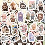 Planilla con 30 Stickers Cortados con Laser Labubu