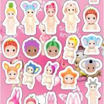 Planilla con 26 Stickers Cortados con Laser Sunny Angels