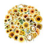 Pack 50 Stickers Impermeables Pegatinas Girasoles