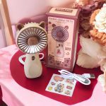 Ventilador Personal Capibara con Luz- Stickers y Cargador