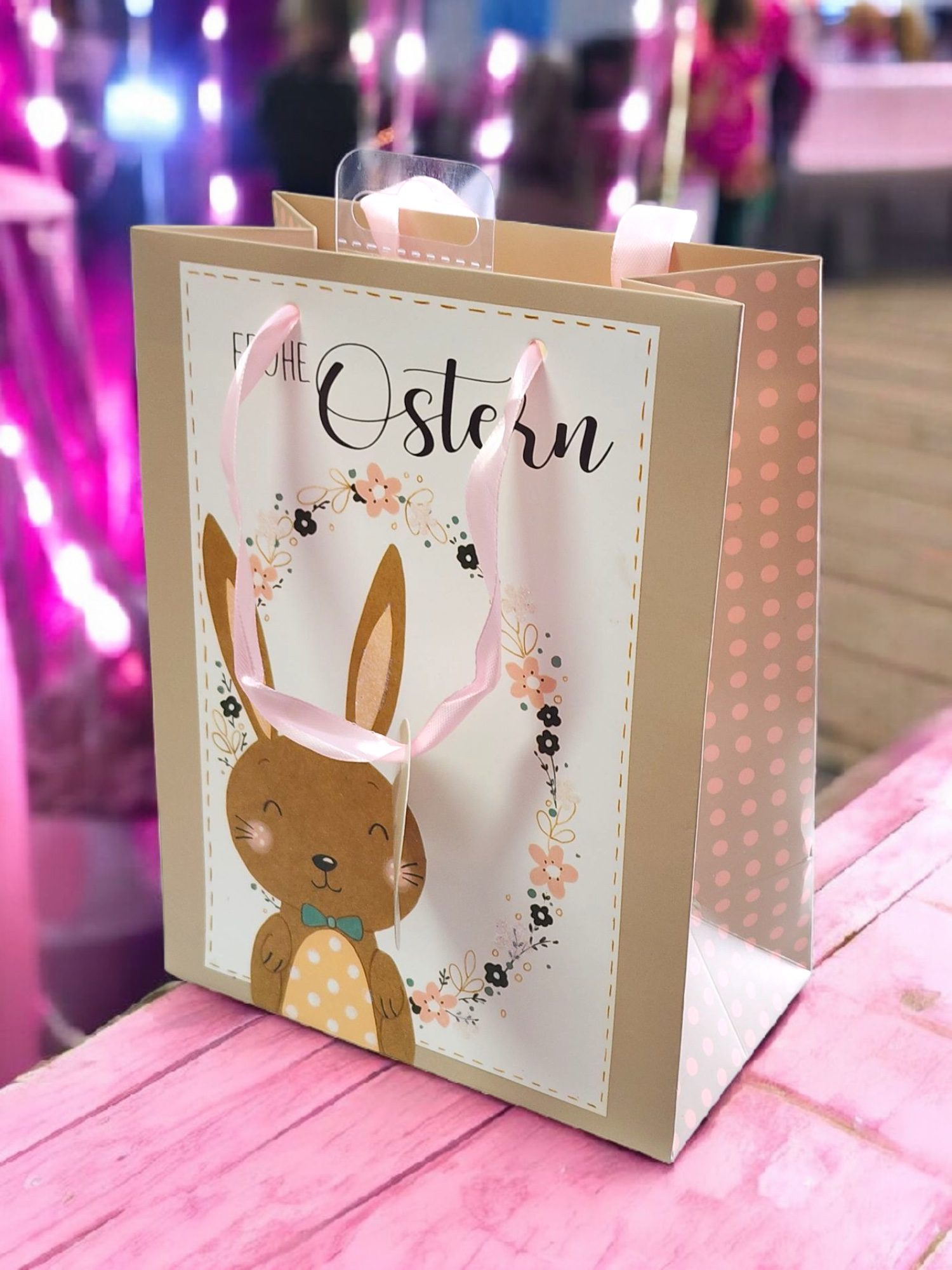 ADDIES Set di 6 sottobicchieri Frohe Ostern in Confezione