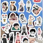 Planilla con 25 Stickers Cortados con Laser DanDaDan