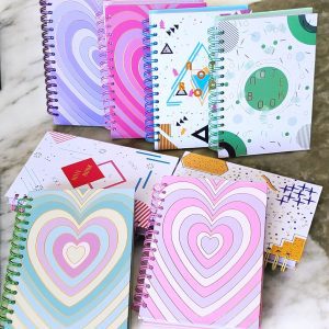 Libreta Pasta Dura Tamaño Frances A5 de 200 Hojas de Rayas Diseños Cute