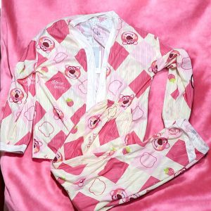 Pijama Conjunto de Pantalón y Camisa para Tela Brush Lotso para dama
