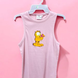 Blusa de Tirante Grueso Garfield Rosa Talla- XL