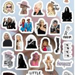 Planilla con 32 Stickers Cortados con Laser Gaga