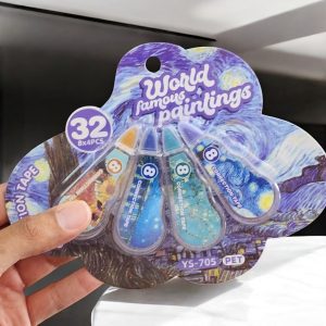 Pack de 4 Correctores en Cinta con Diseños Vangogh