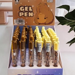 Pluma de Gel Retractil con Minis Capibara