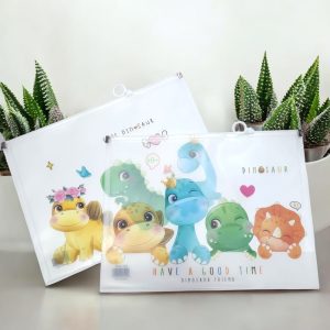 Folder Plastificado con Cierre Ziploc Tamaño Carta Dinosaurios