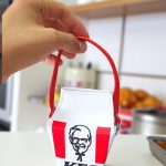 Monedero Kawaii con correa Food en forma de Caja KFC