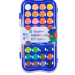 Estuche de 36 Colores Vivos de Acuarelas 23mm con Pincel Giorgione