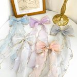 Moño de Tela Tipo Velo en Varios Colores