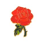 Pin Metalico Grande Rosa Roja