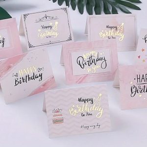 Tarjeta de Regalo Plegable con Felicitaciones Happy Birthday