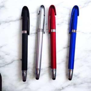 Pluma Boligrafo Retractil Tinta Azul y Touch para Pantallas