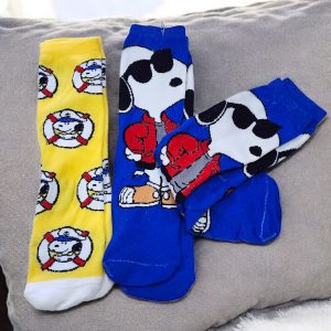 Calceta Loca 3/4 Unisex Unitalla Snoppy