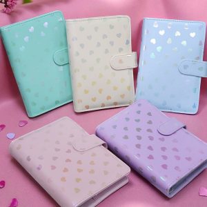 Carpeta Organigastos Mini Corazones Planner Impermeable