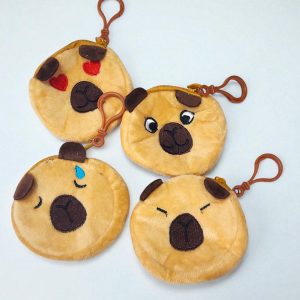 Monedero Redondo Peluche de Cierre con gancho Emoji Capibara