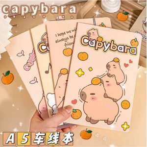 Libreta de Apuntes 30 Hojas de Raya tamaño A5 diseño Capibara