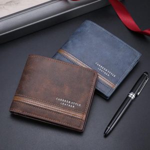 Cartera Billetera Jaspeada Carrken Style Leather