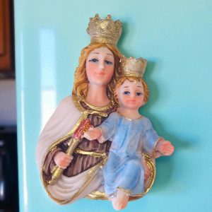 Imán de Ceramica Virgen del Carmen 8 cm