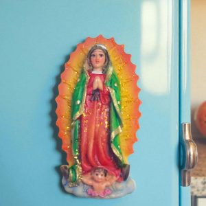Imán de Ceramica Virgen de Guadalupe 8 cm