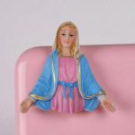 Imán de Ceramica Virgen de Lourdes 8 cm
