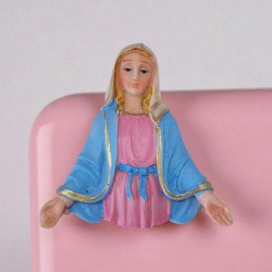 Imán de Ceramica Virgen de Lourdes 8 cm